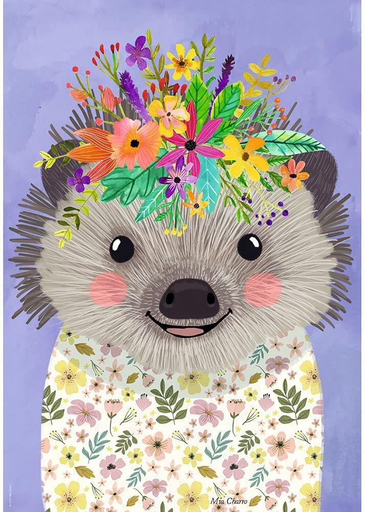 Heye Funny Hedgehog Floral Friends Jigsaw Puzzle (500 Pieces)