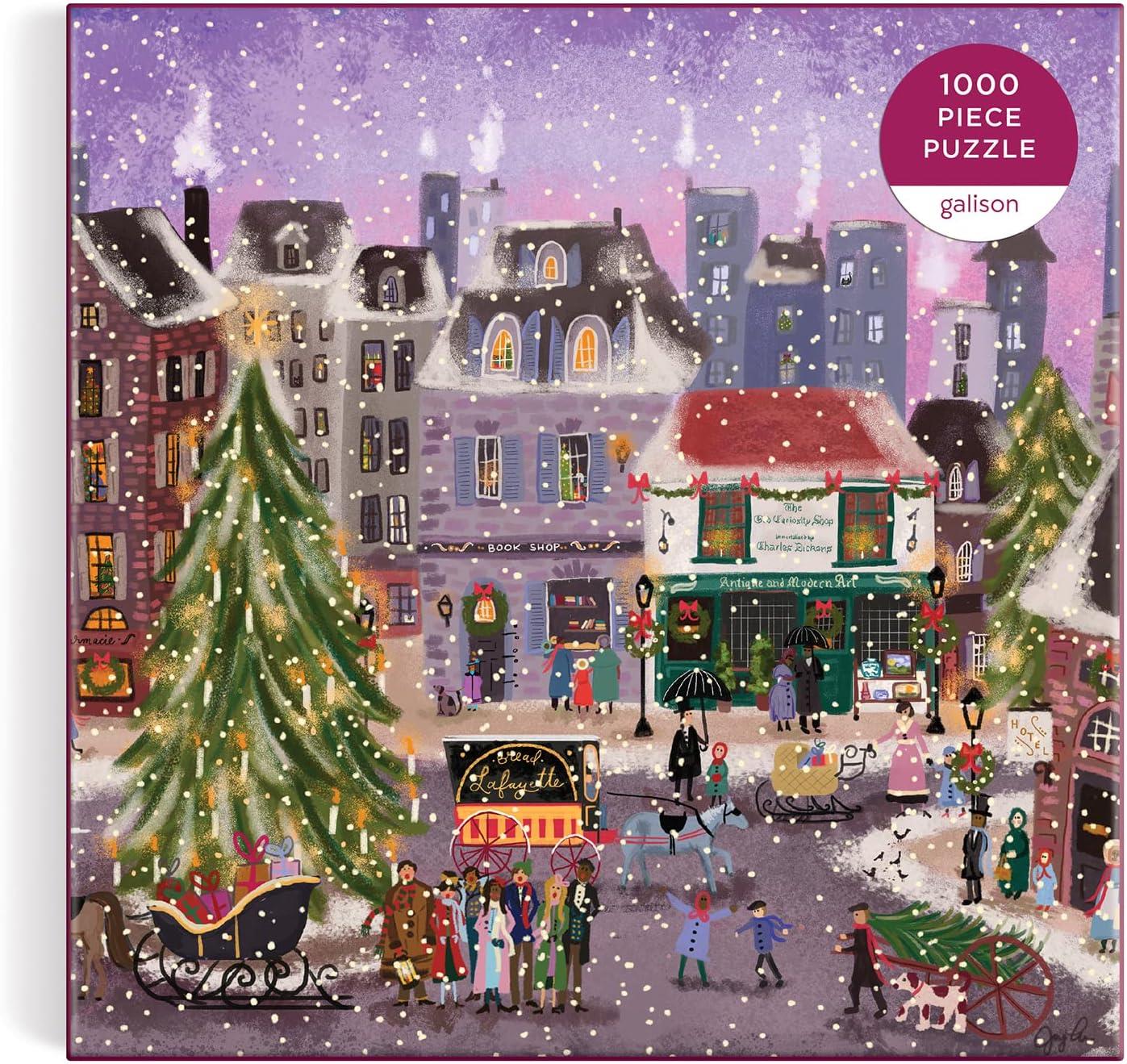 Galison Christmas Square, Joy Laforme Jigsaw Puzzle (1000 Pieces) - DAMAGED BOX