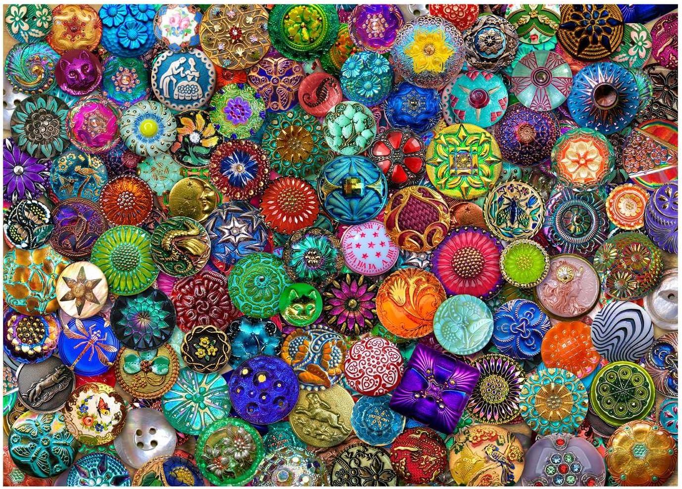 House of Puzzles Glass Buttons, Aimee Stewart Jigsaw Puzzle (1000 Pieces)