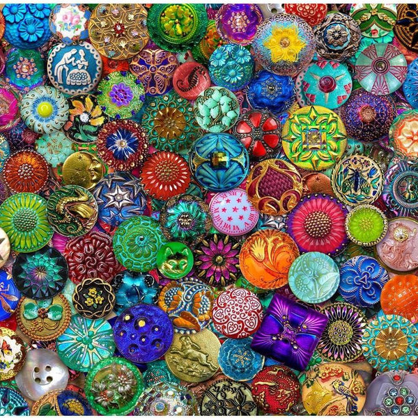 House of Puzzles Glass Buttons, Aimee Stewart Jigsaw Puzzle (1000 Pieces)