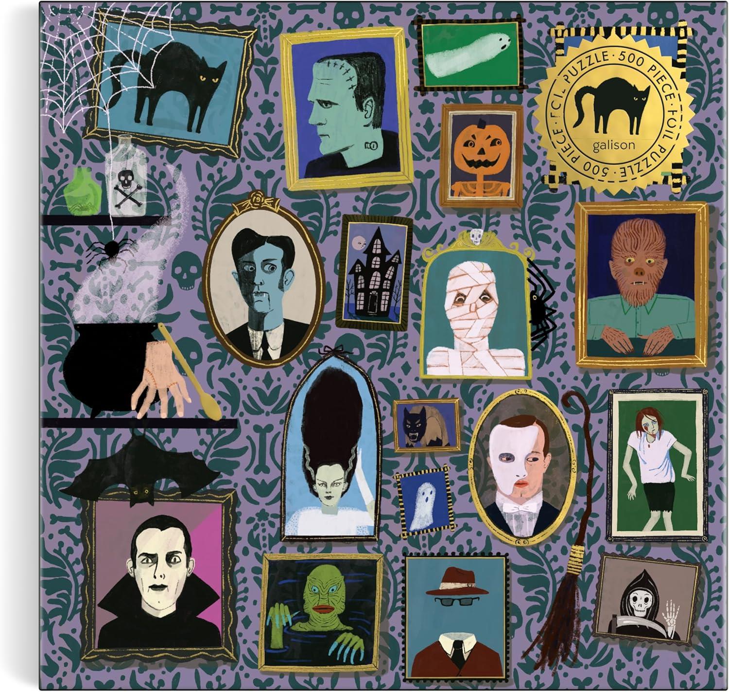 Galison Spooky Portraits Foil Jigsaw Puzzle (500 Pieces) DAMAGED BOX