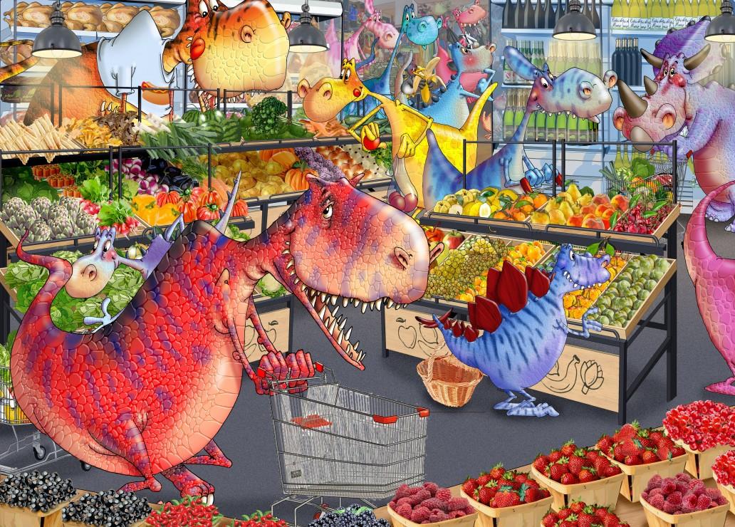 Bluebird Shopping des Dinosaures Jigsaw Puzzle (1500 Pieces)