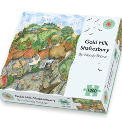 Gold Hill Shaftesbury, Wendy Brown  Jigsaw Puzzle (500 Pieces)