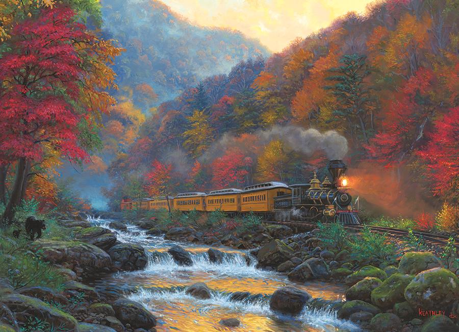 Cobble Hill Smoky Train Jigsaw Puzzle (1000 Pieces)