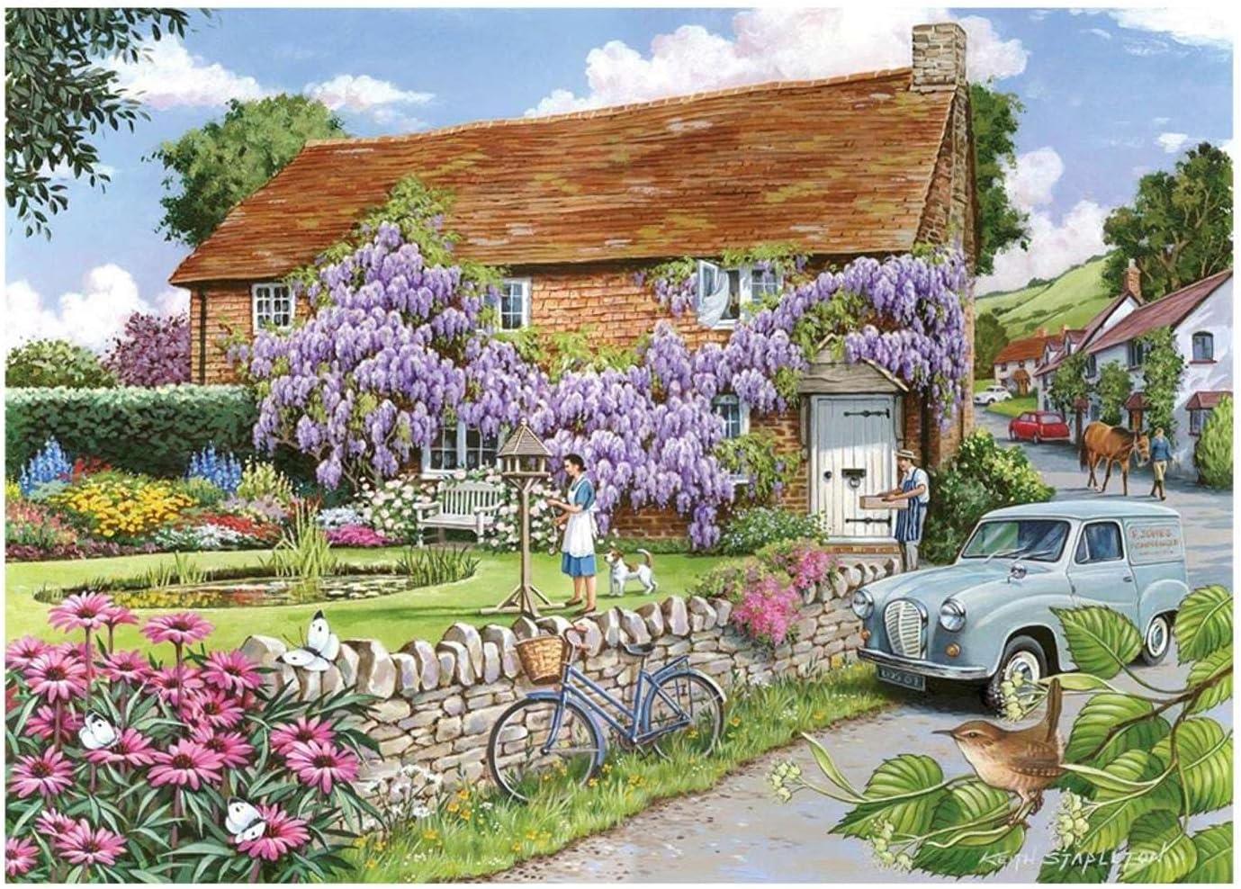 House of Puzzles Wisteria Cottage Jigsaw Puzzle (250 XL Pieces)