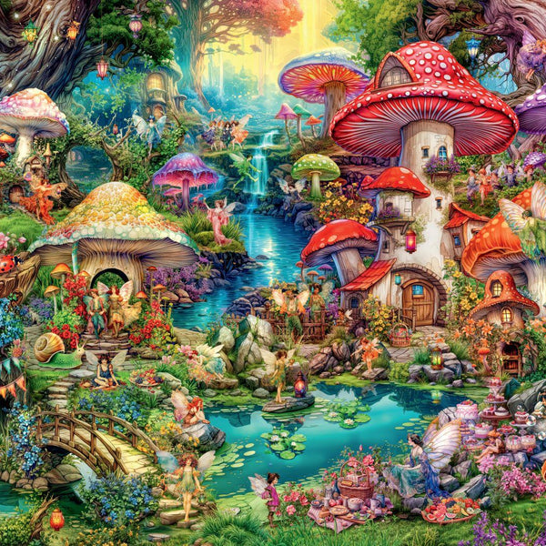Ravensburger Merry Mushroom Village Jigsaw Puzzle (1000 Pieces)