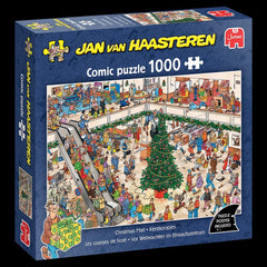 Jan Van Haasteren Christmas Mall Jigsaw Puzzle (1000 Pieces) - EARLY AUGUST