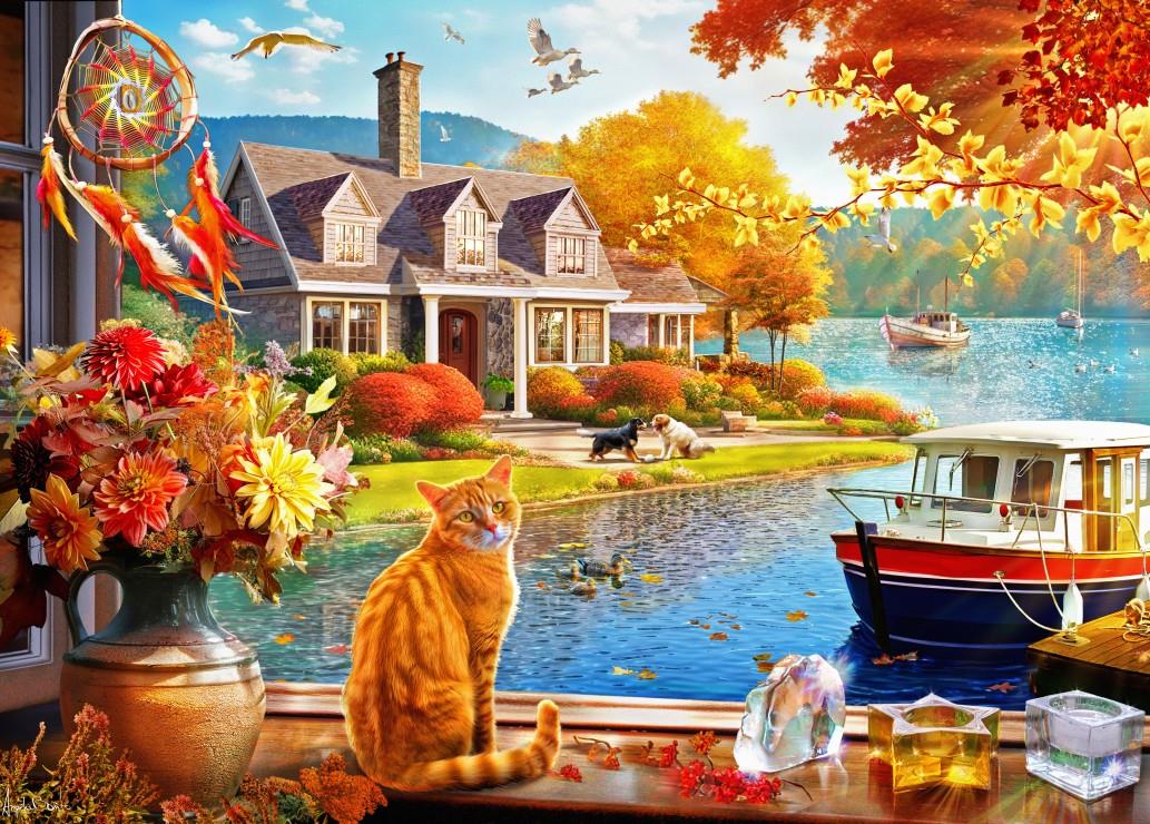 Bluebird Crisp Fall View Jigsaw Puzzle (500 Pieces)