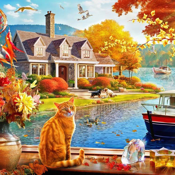 Bluebird Crisp Fall View Jigsaw Puzzle (500 Pieces)