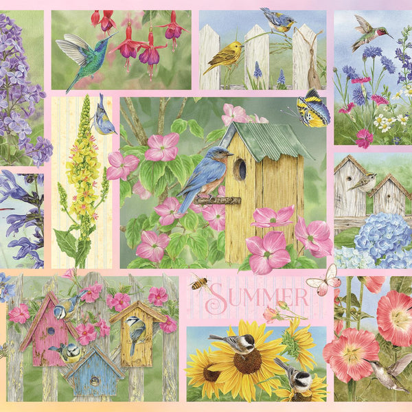 Cobble Hill Garden Birds in Summer Jigsaw Puzzle (500 XL Pieces)