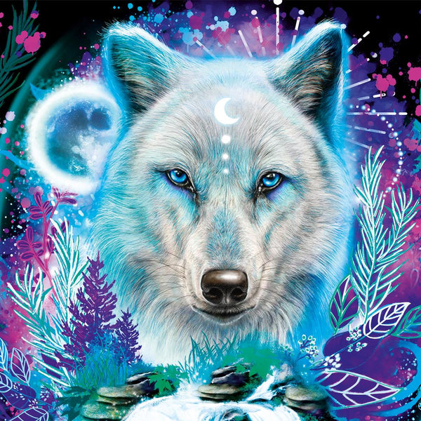 Schmidt Sheena Pike Neon Arctic Wolf Jigsaw Puzzle (1000 Pieces)