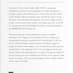 Galison Frank Lloyd Wright Saguaro Cactus & Forms Shaped Foil Jigsaw Puzzle (750 Pieces)