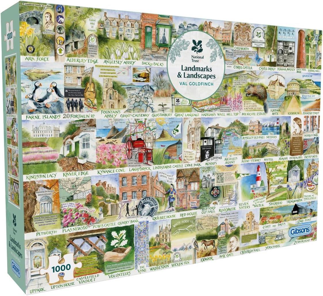 Gibsons National Trust Landmarks & Landscapes Jigsaw Puzzle (1000 Pieces)