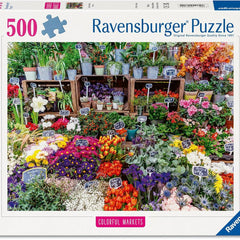 Ravensburger Flower Market, France Jigsaw Puzzle (500 Pieces) DAMAGED BOX