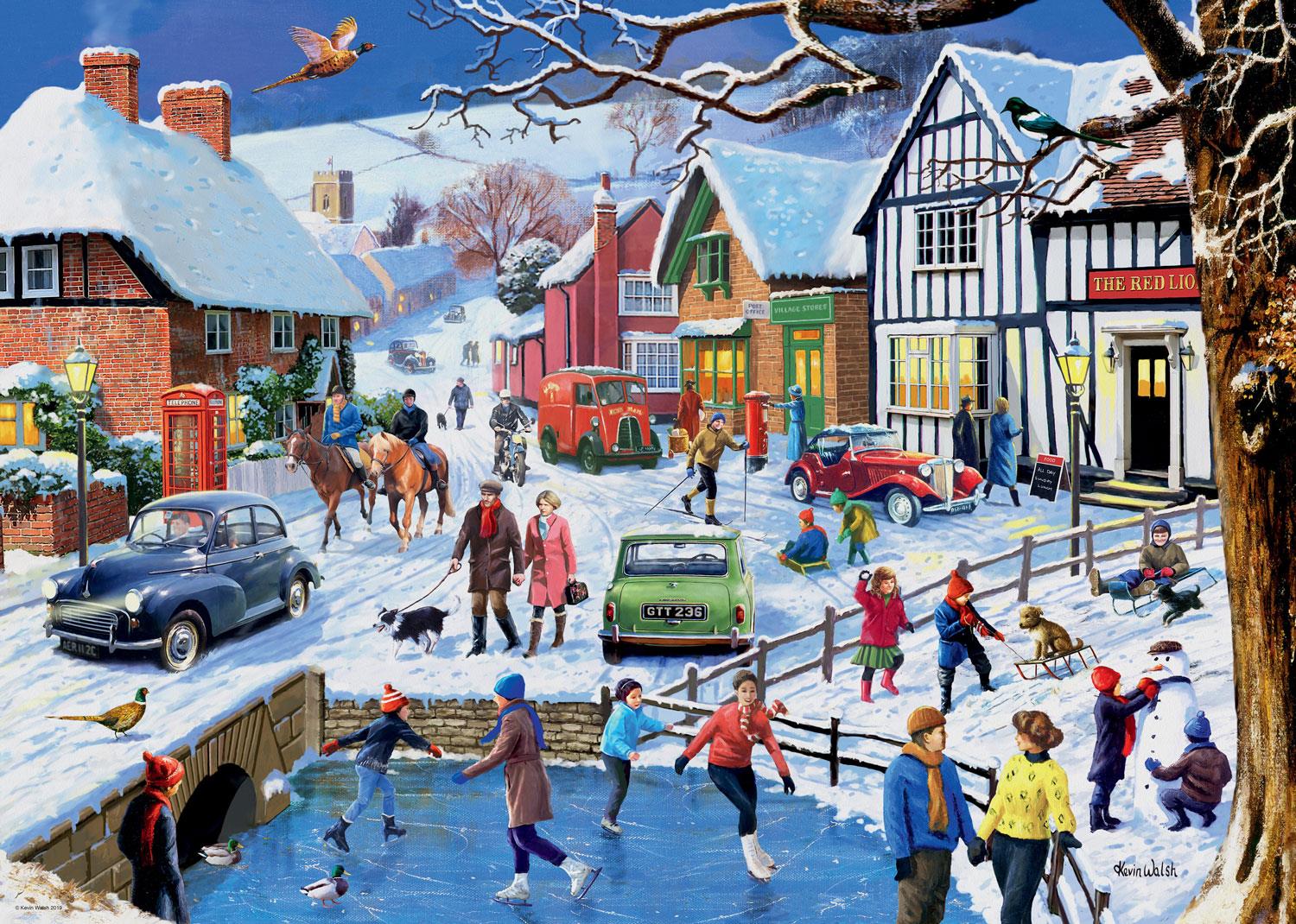 Ravensburger Leisure Days No 3 The Winter Village Jigsaw Puzzle (1000 Pieces) - DAMAGED  BOX