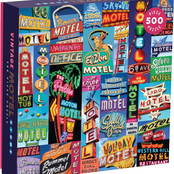 Galison Vintage Motel Signs Jigsaw Puzzle (500 Pieces)