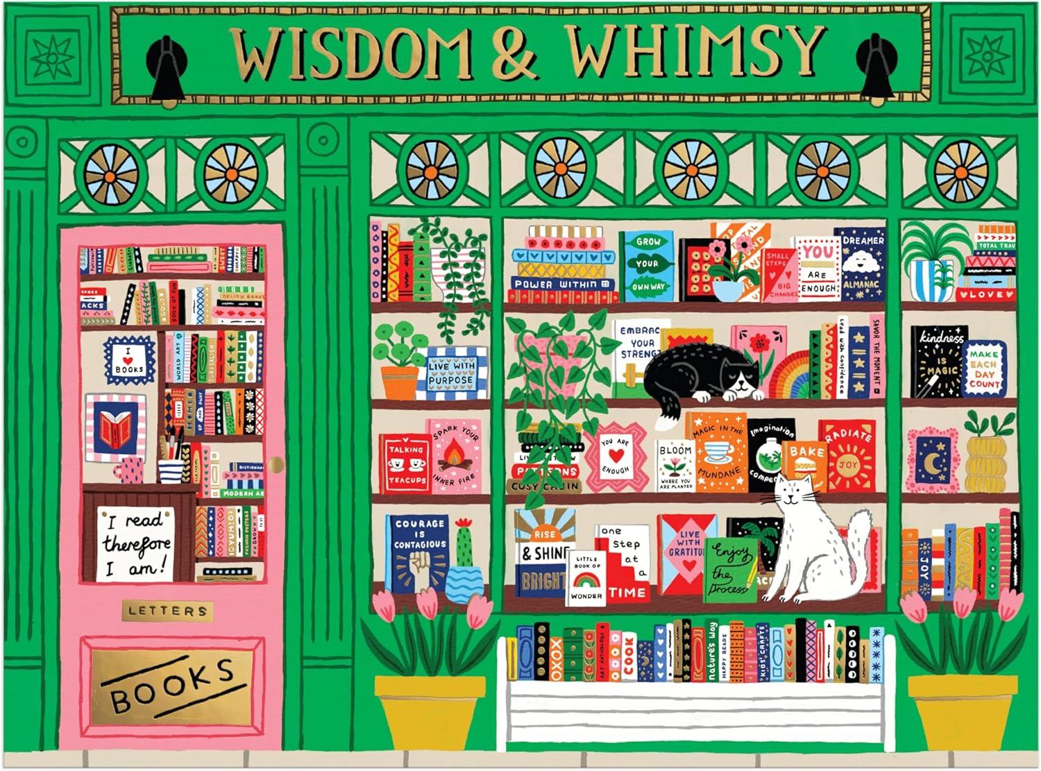 Galison Wisdom & Whimsy Bookshop Foil Jigsaw Puzzle (1000 Pieces)
