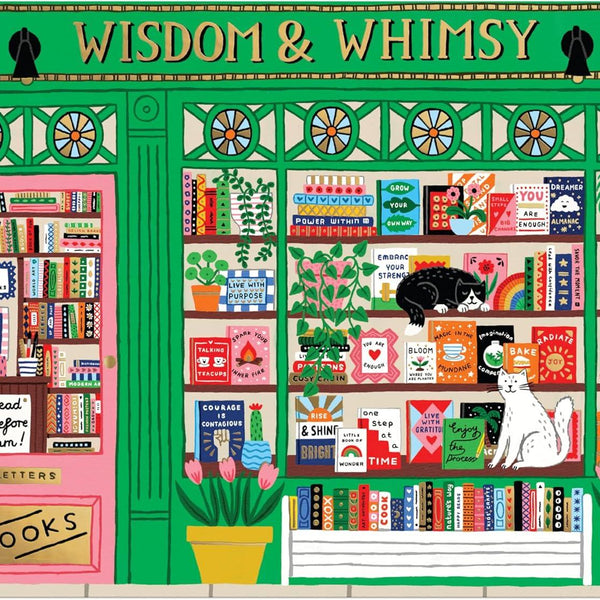 Galison Wisdom & Whimsy Bookshop Foil Jigsaw Puzzle (1000 Pieces)