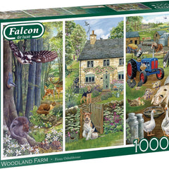 Falcon Deluxe Woodland Farm Jigsaw Puzzle (1000 Pieces)