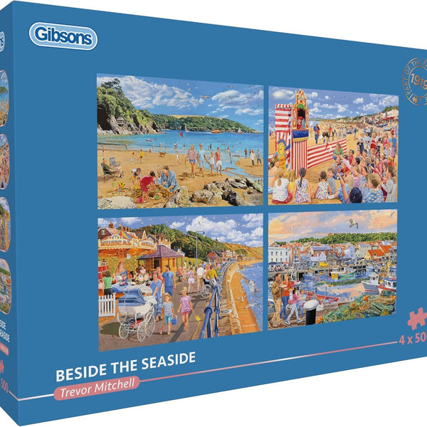 Gibsons Beside the Seaside Jigsaw Puzzles (4 x 500 Pieces)