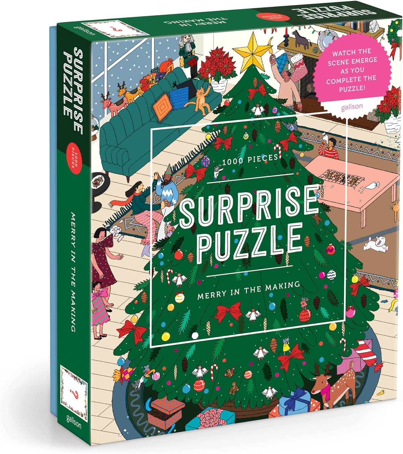Galison Merry In the Making Surprise Jigsaw Puzzle (1000 Pieces)