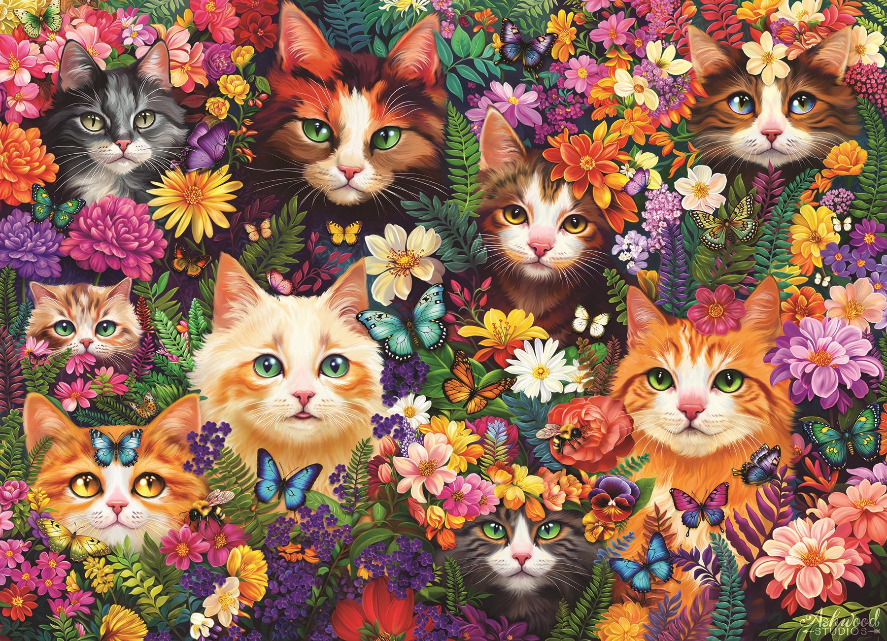 Cobble Hill Blooming Whiskers Jigsaw Puzzle (1000 Pieces)