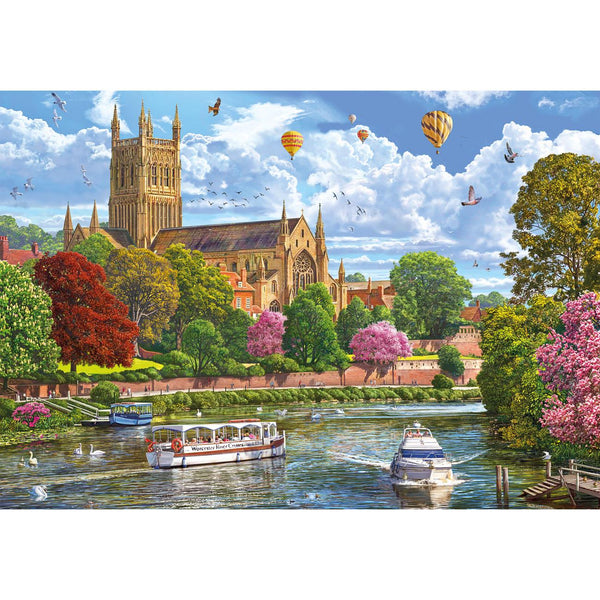 Gibsons Worcester from the River Jigsaw Puzzle (500 Pieces)