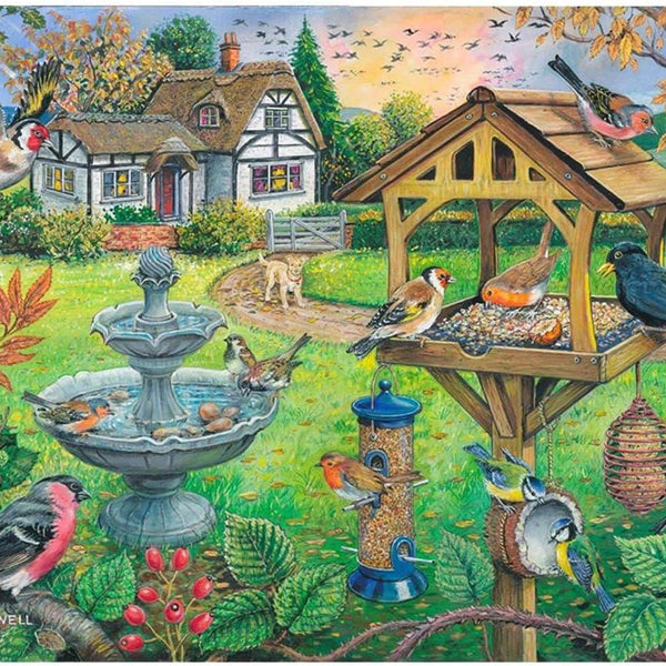 House of Puzzles Bird Table BIG Jigsaw Puzzle (500 XL Pieces)
