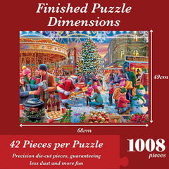 Falcon Deluxe Advent Calendar Christmas Comes to Town Jigsaw Puzzles