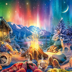 Schmidt Campfire Romance under the Starry Sky Jigsaw Puzzle (1000 Pieces) DAMAGED BOX