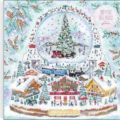 Galison Michael Storrings Alpine Village Snowglobe Foil Jigsaw Puzzle (500 Pieces)