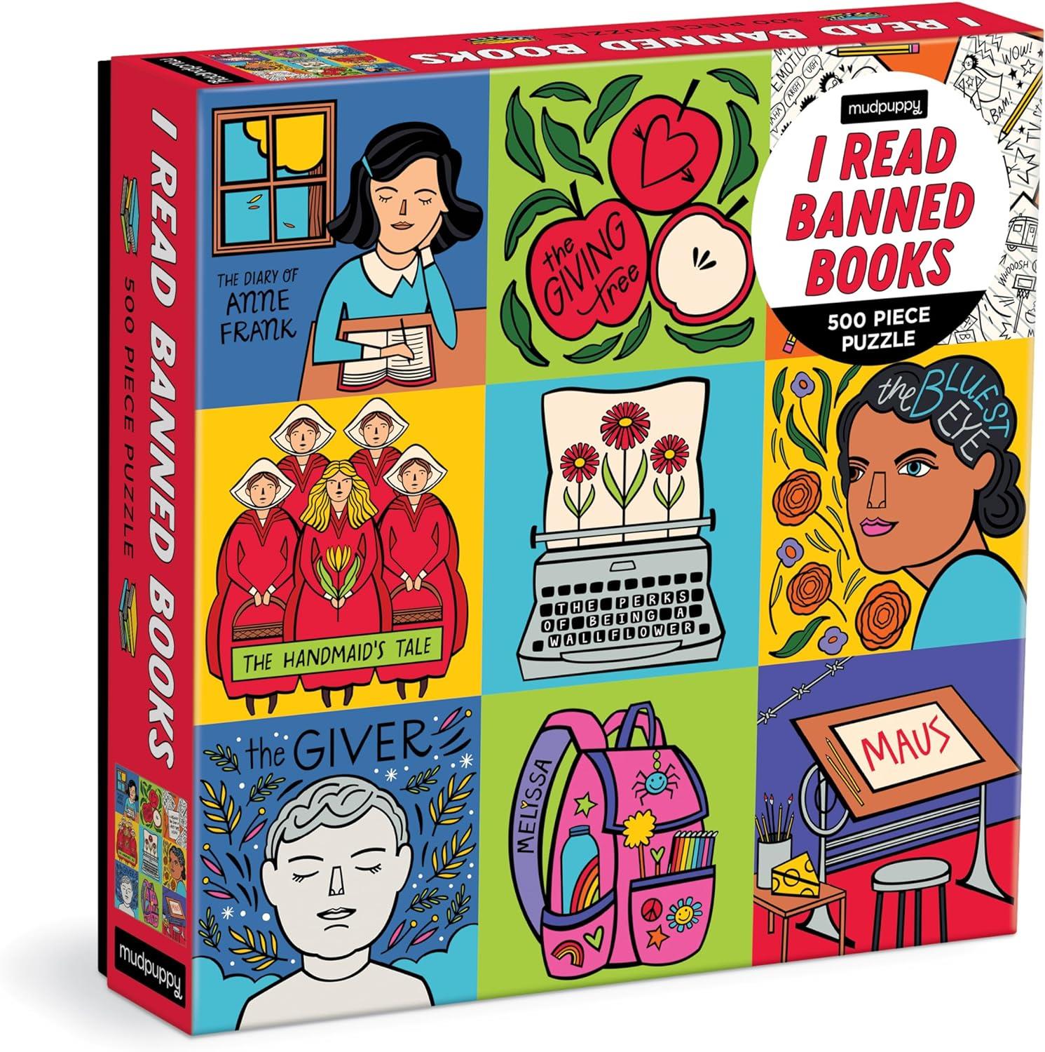 Galison I Read Banned Books Jigsaw Puzzle (500 Pieces)