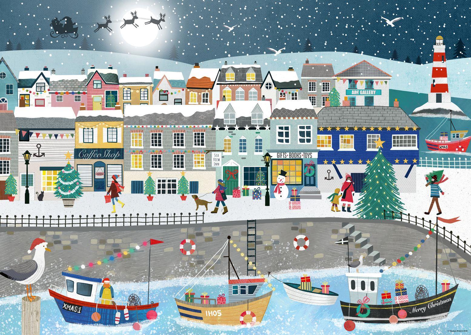 Ravensburger Coastal Christmas Jigsaw Puzzle (1000 Pieces)