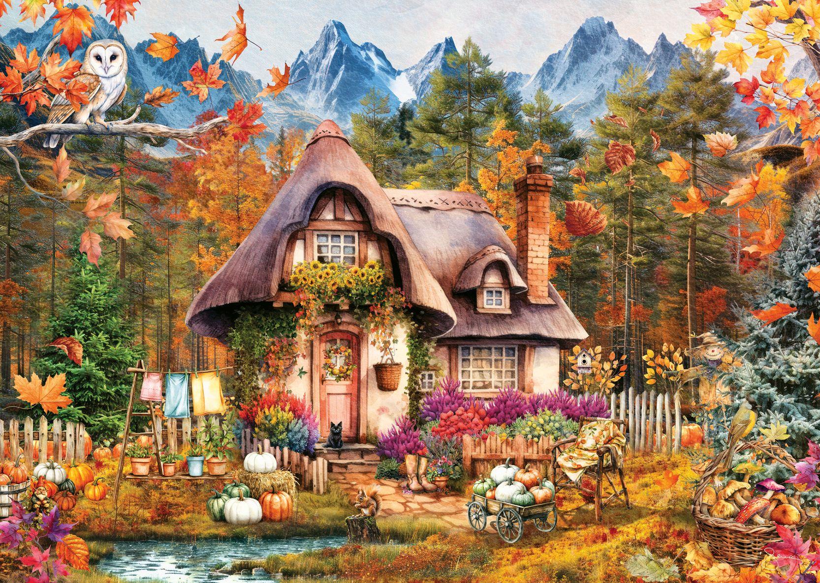Ravensburger Pumpkin Cottage Jigsaw Puzzle (1000 Pieces)