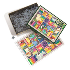 Cobble Hill Rainbow Cat Quilt Jigsaw Puzzle (1000 Pieces)