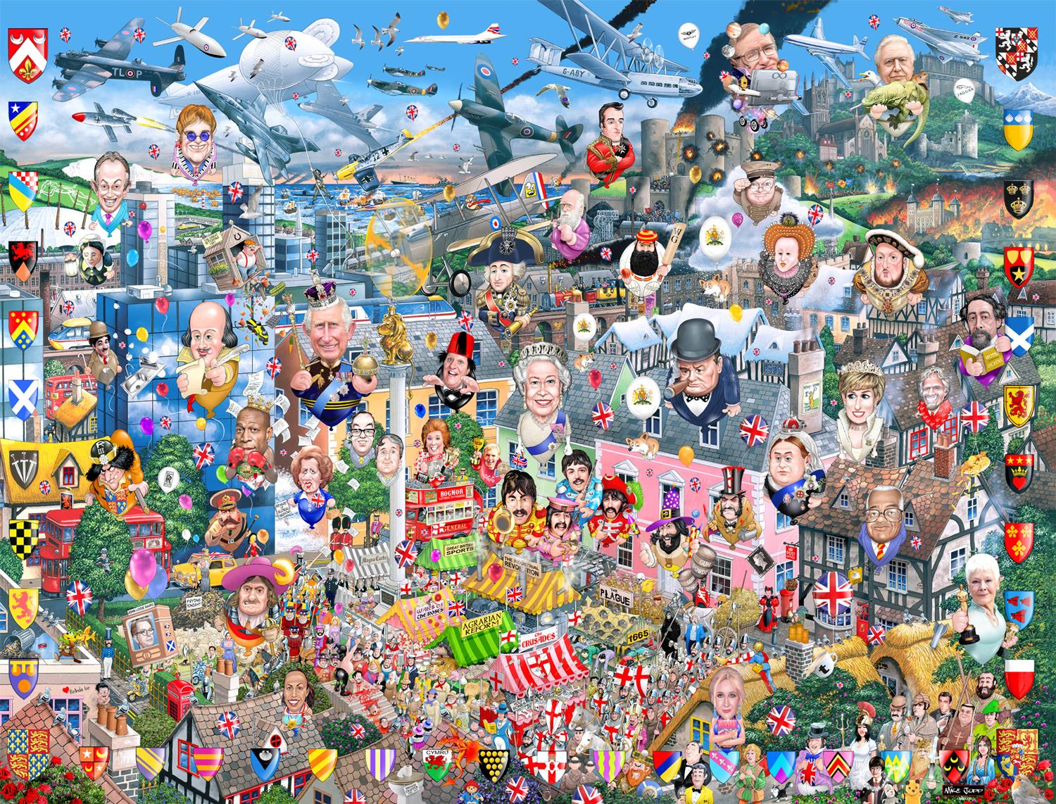 I Love GB Too! Mike Jupp Jigsaw Puzzle (1000 Pieces)