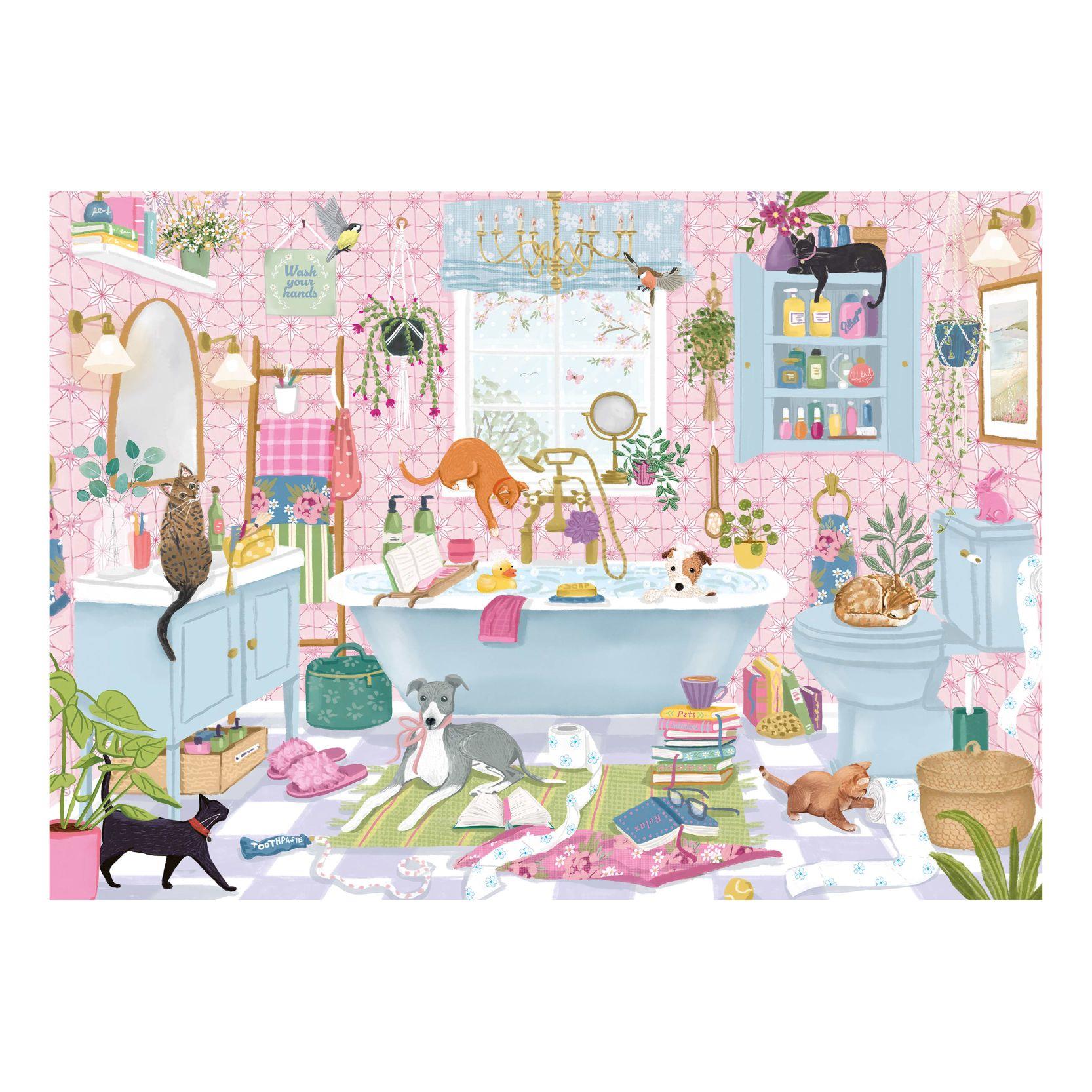 Falcon Deluxe Tails in the Tub Jigsaw Puzzle (1000 Pieces)