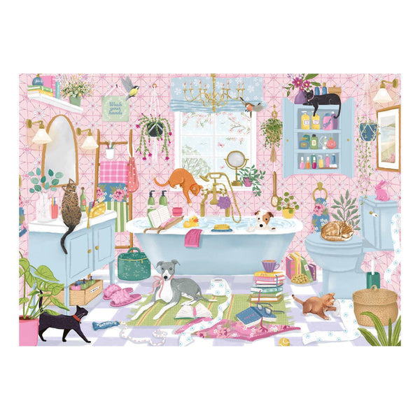 Falcon Deluxe Tails in the Tub Jigsaw Puzzle (1000 Pieces)