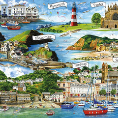 Otter House Devon Montage Jigsaw Puzzle (1000 Pieces) DAMAGED BOX