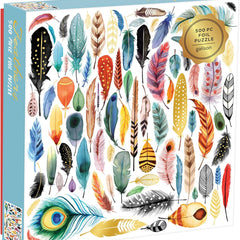Galison Feathers Foil Jigsaw Puzzle (500 Pieces) DAMAGED BOX