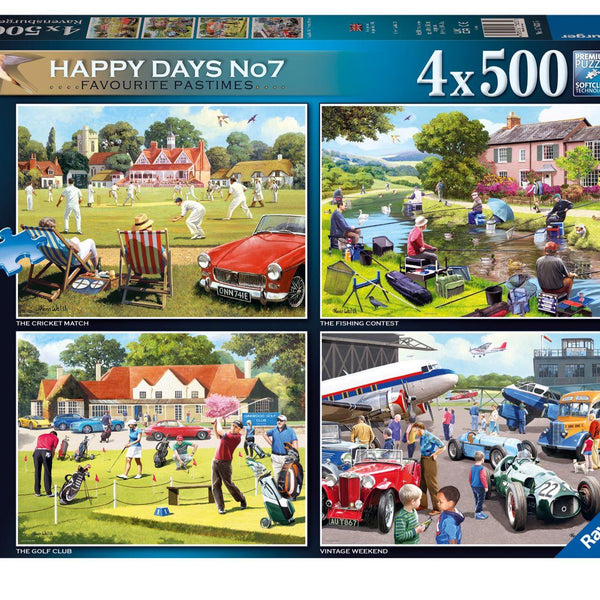 Ravensburger Happy Days No 7, Favourite Pastimes (4 x 500 Pieces)