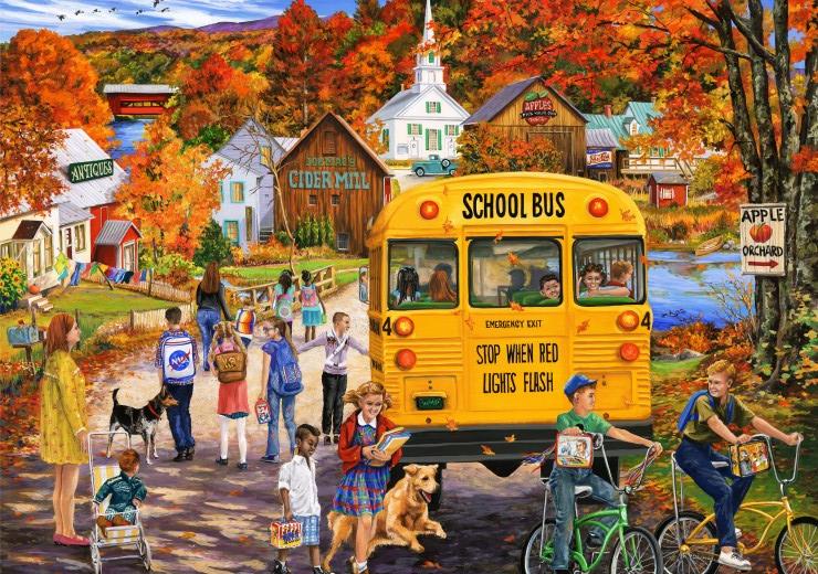 Bluebird The School Bus Jigsaw Puzzle (2000 Pieces)