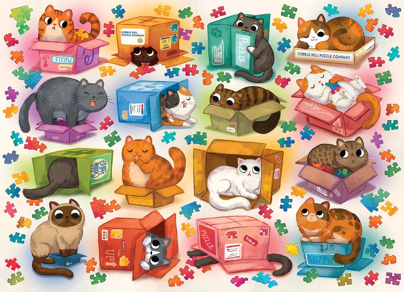 Cobble Hill Cats vs Puzzles Jigsaw Puzzle (1000 Pieces)