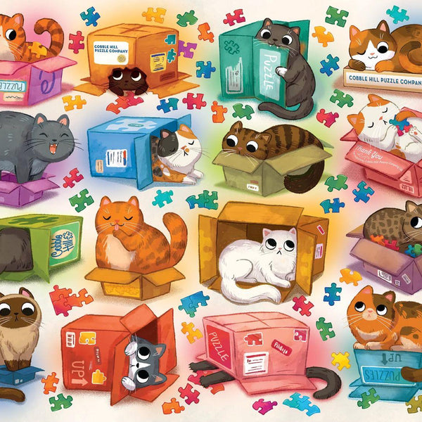 Cobble Hill Cats vs Puzzles Jigsaw Puzzle (1000 Pieces)