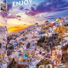 Enjoy Sunset over Santorini Jigsaw Puzzle (1000 Pieces)