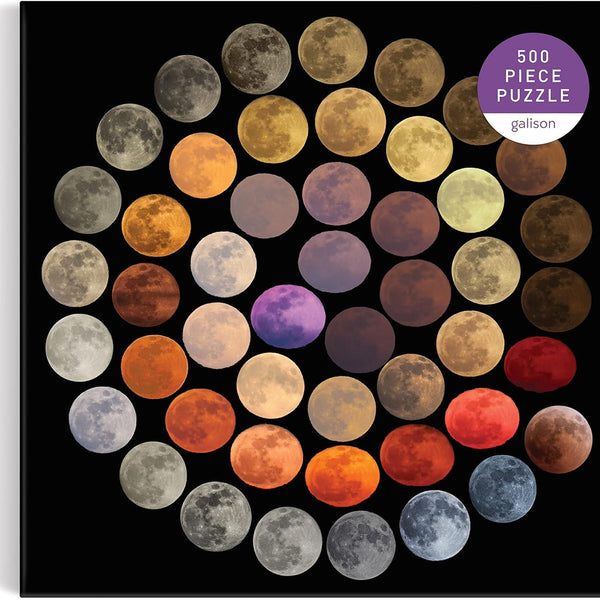 Galison Colors of the Moon Jigsaw Puzzle (500 Pieces)