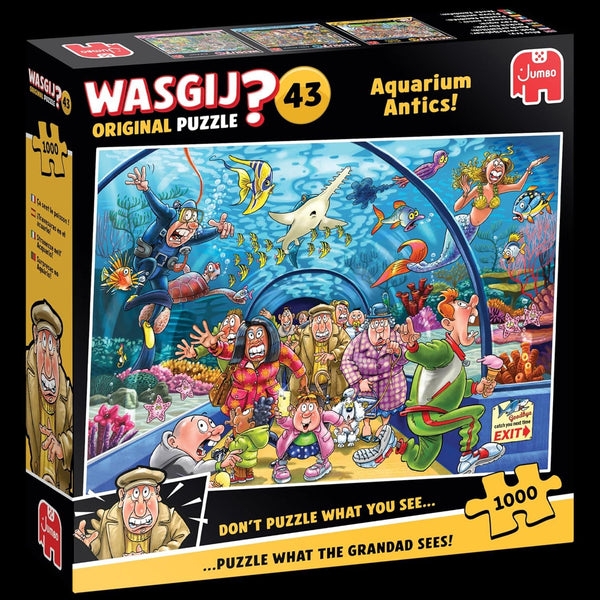Wasgij Original 43 Aquarium Antics Jigsaw Puzzle (1000 Pieces) DAMAGED