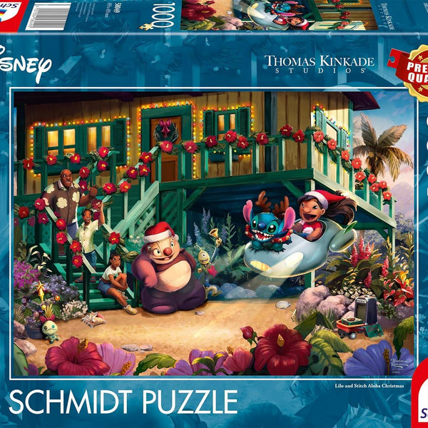 Schmidt Thomas Kinkade Disney Lilo & Stitch Aloha Christmas Jigsaw Puzzle (1000 Pieces)