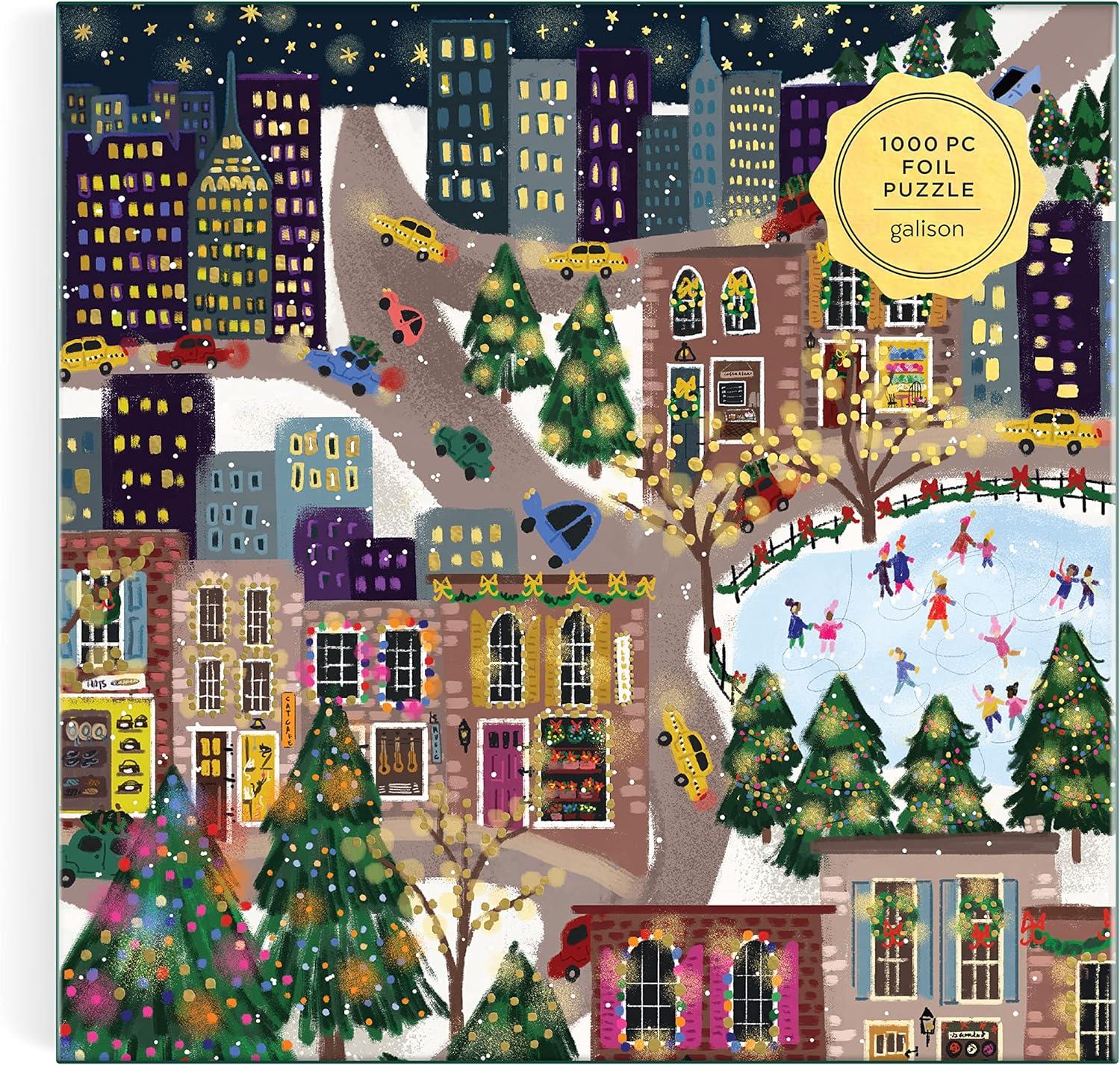 Galison Sparkling City, Joy Laforme Foil Jigsaw Puzzle (1000 Pieces)