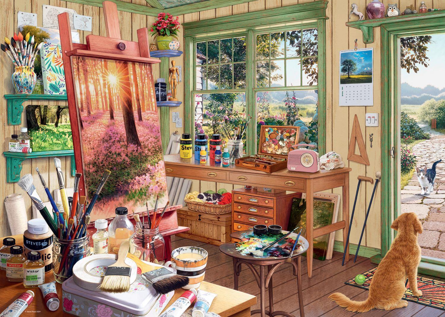 Ravensburger My Haven No.11, The Artist's Shed Jigsaw Puzzle (1000 Pieces) DAMAGED BOX